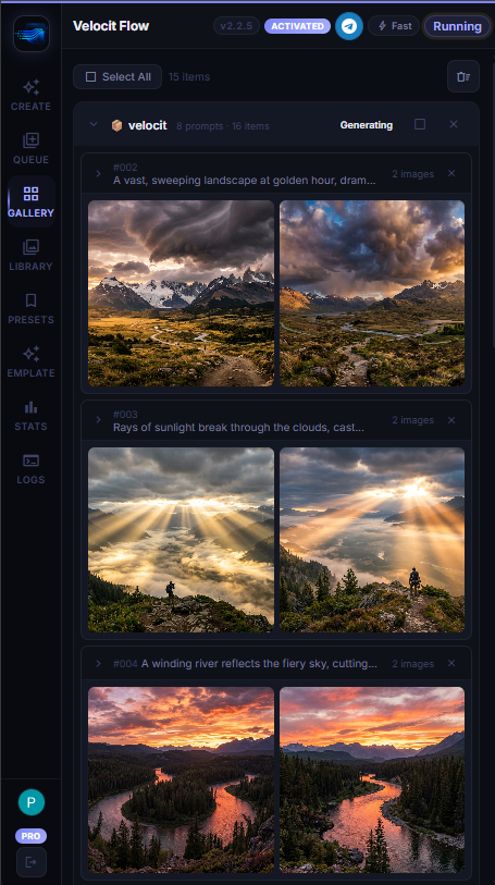 Gallery tab